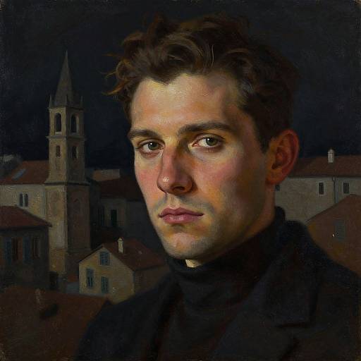 Handsome Man Portrait in Old Town