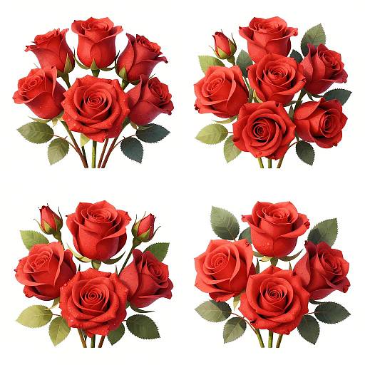 Vibrant Red Rose Floral Arrangements