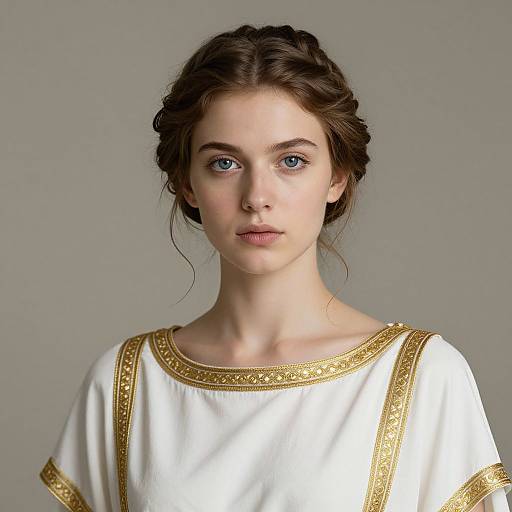 Ancient Greek Woman with Blue Eyes