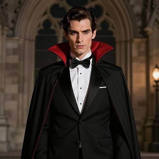 Elegant Male Dracula Costume Portrait