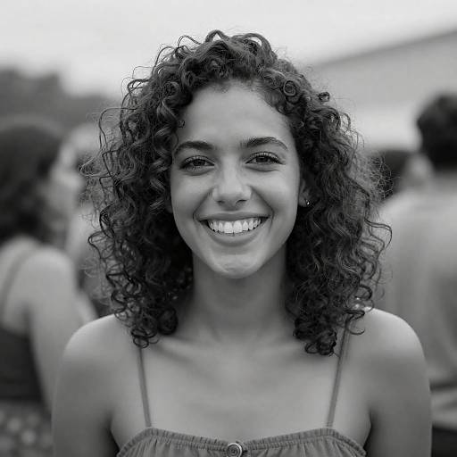 Striking Black-and-White Portrait of Joy