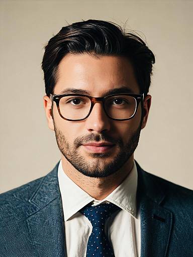 Casual Office Close-Up Headshot with Glasses