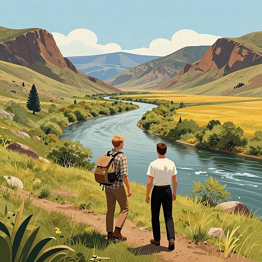 Mid-Century Modern Hiking Adventure