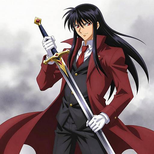 Anime Character Alucard with Sword