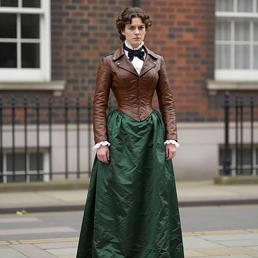 Victorian Era Male Fashion in Urban Setting
