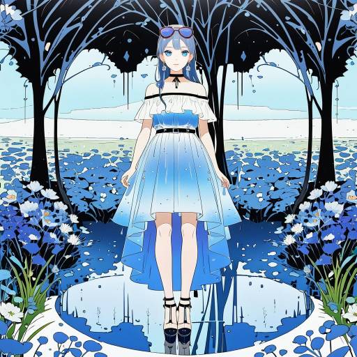 Dreamy Girl in Serene Meadow
