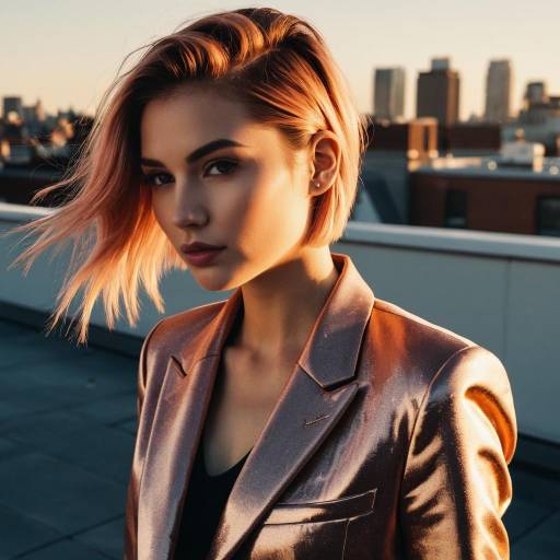 Chic Rose Gold Hairstyle Editorial Shoot