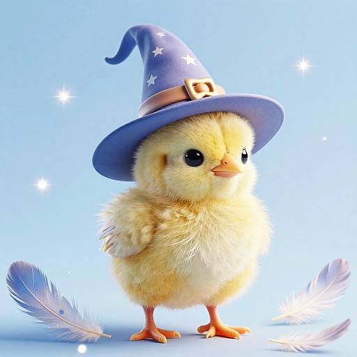 Magical Tiny Fluffy Wizard Chick