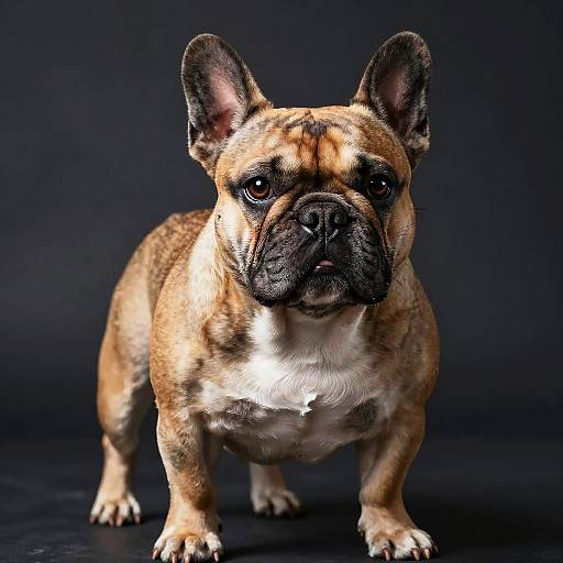 Realistic Tattooed French Bulldog Portrait