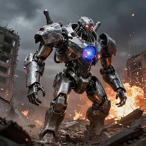 Juggernaut AI in Post-Apocalyptic Battlefield