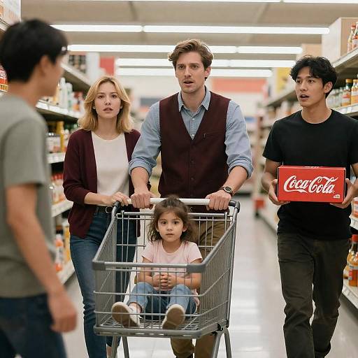 Family Moments at the Grocery Store