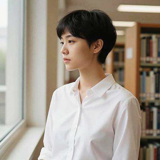 Female Student with Nape Undercut