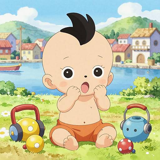 Chibi Makino Baby in Port Town