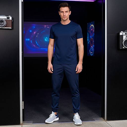 Neon-Lit Street Style Portrait