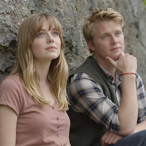 Couple Against a Rocky Wall Portrait