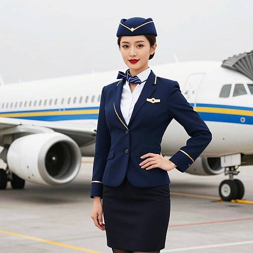 Confident Female Flight Attendant Portrait