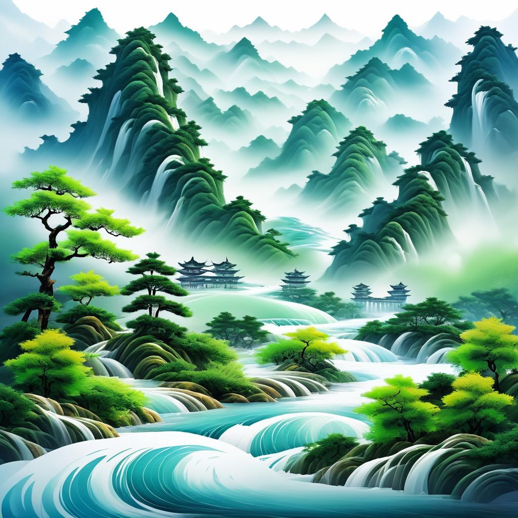 Stunning Maple Mountain Landscape Art