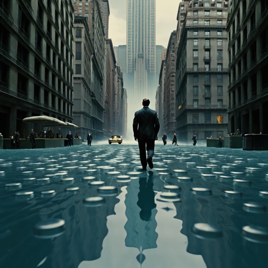 Vintage Cinematic Still from Inception