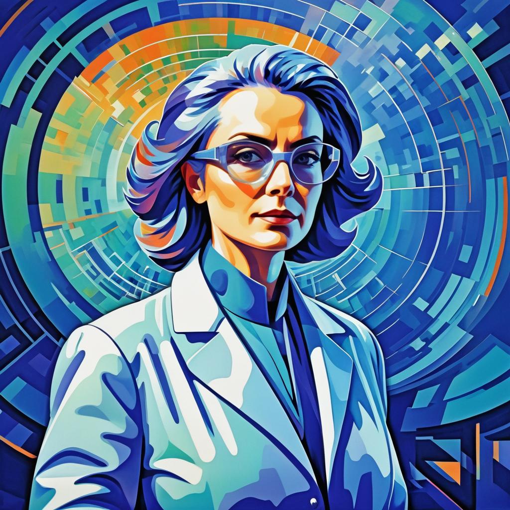 Futuristic Portrait of a Female Scientist