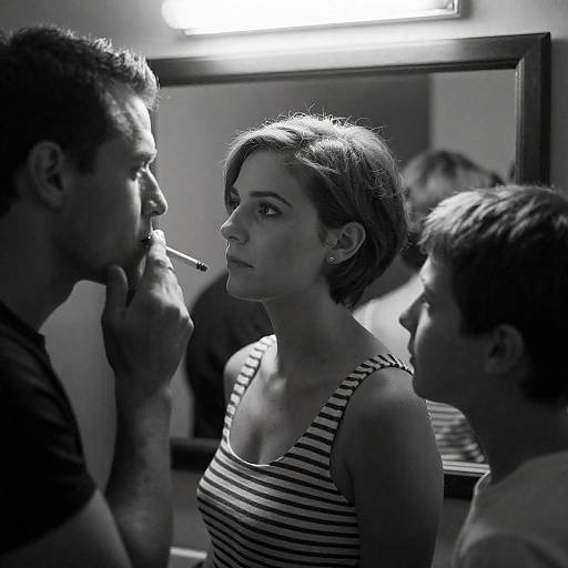 Intense Expressions in Black-and-White Portrait