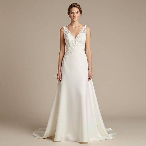 Elegant Lace Wedding Dress Portrait