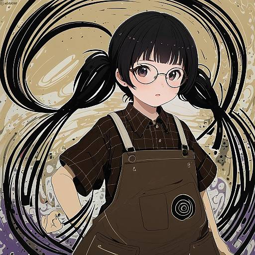 Illustration of Amasawa yuuko, dennou coil in the style of Araneesama