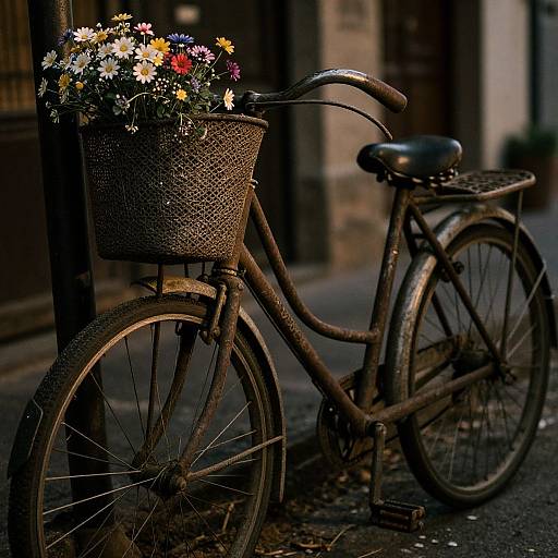 Rustic Spanish Bicycle with Flowers