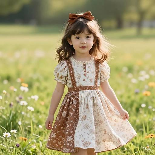 Youthful Girl in Sunny Meadow