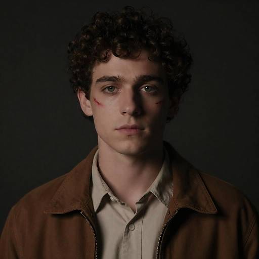 Dimly Lit Portrait of a Young Man