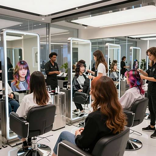 Futuristic AI Hair Color Salon