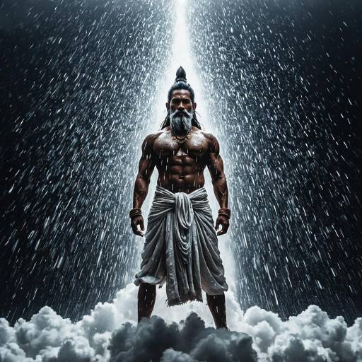 Amihan God of Northeast Monsoon in Rain