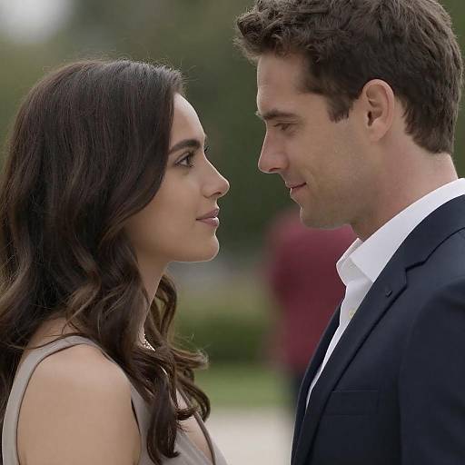 Intimate Portrait of Couple Facing Each Other