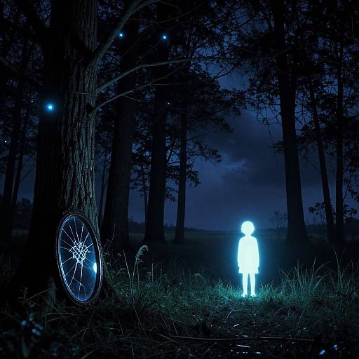 Stranger Things 1980s Night Forest