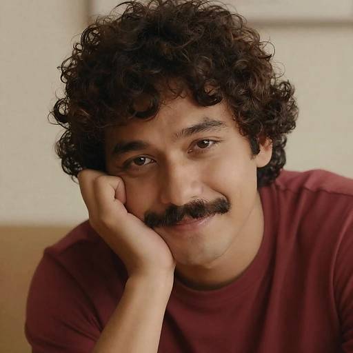 Close-Up of a Smiling Man indoors