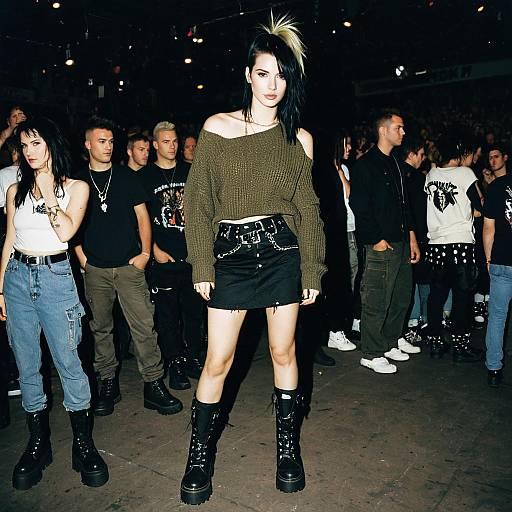 Confident Alt Fashion at Punk Concert