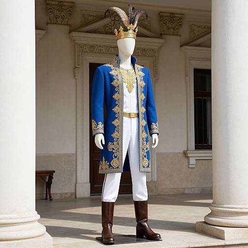 Elegant Mannequin in Royal Attire