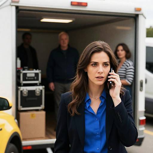 Professional Woman in Trailer Setting