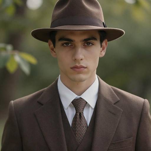 Stylish Young Man in Nature Portrait