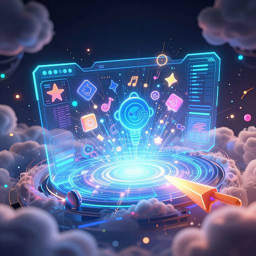 Dynamic AI Holographic Art Interface