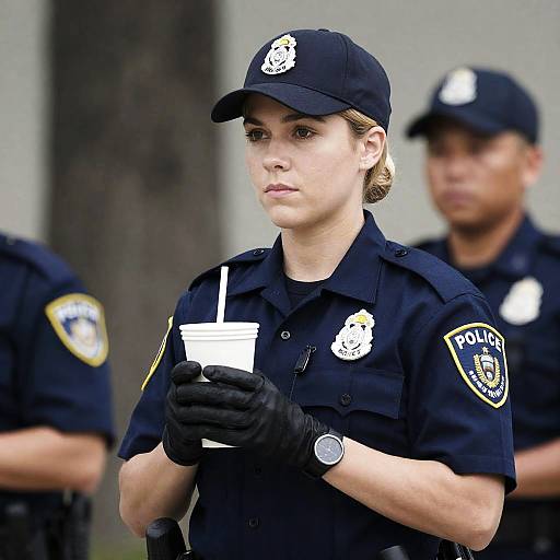 Focused Female Police Officer Photograph