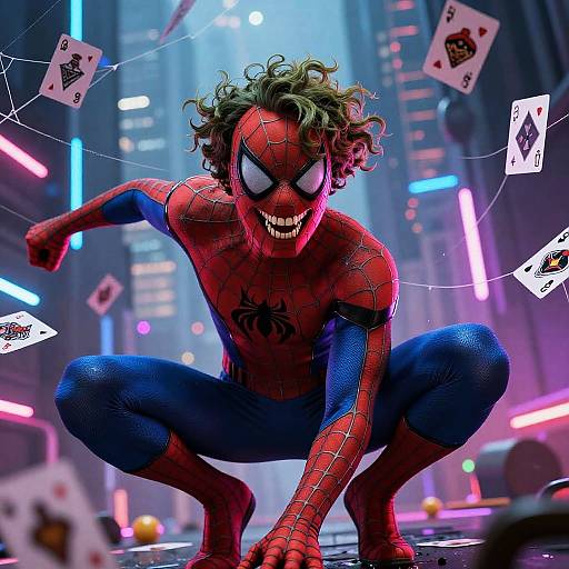 Spider-Man Joker Cyberpunk Hybrid