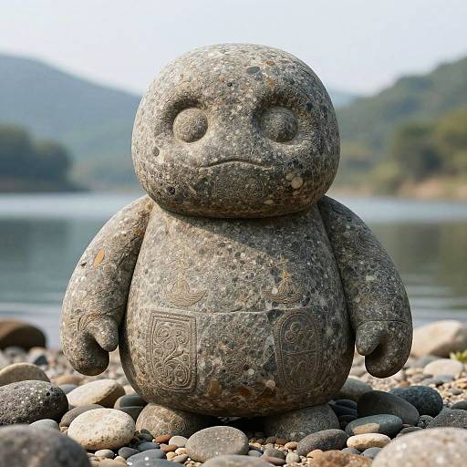 Friendly Rock Golem by Serene Lake