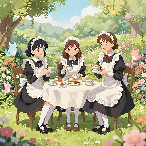 Re Zero Maids in Enchanted Garden