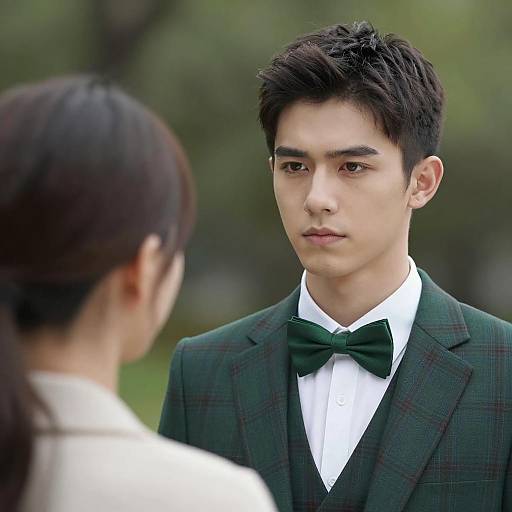 Stylish Couple in Greenery Setting