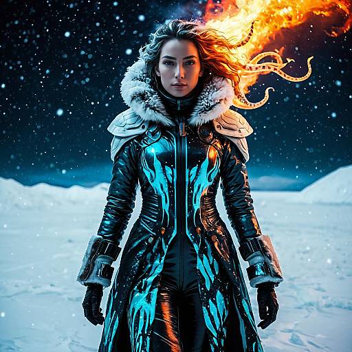 Thermal Storm Warrior in Ice-Squid Dress