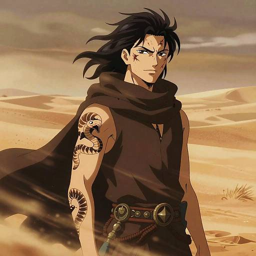 Dune Anime Desert Leader Portrait