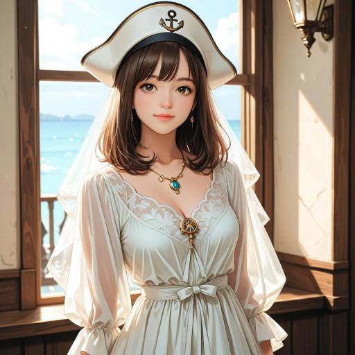 Admiral Kancolle in a Bustling Pirate Town