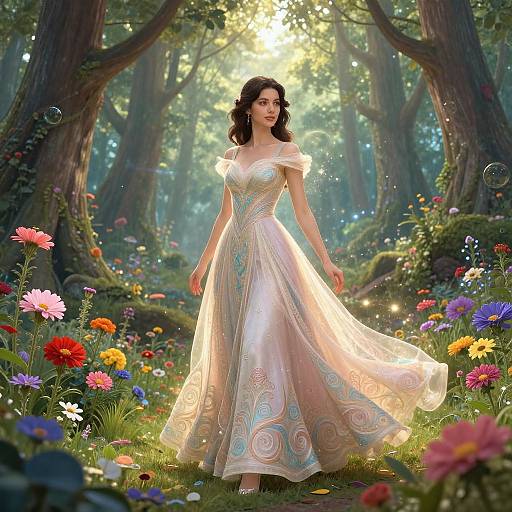 Sakira in Vibrant Fantasy Forest