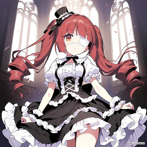 Illustration of Hanazono yurine, jashin-chan dropkick in the style of Byulzzi