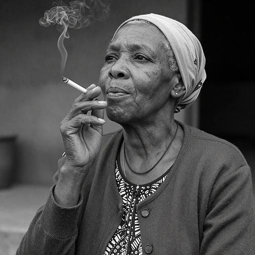 Portrait of Serenity: Older Black Woman